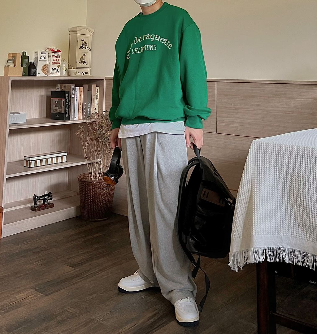 OPPAKOREA 大打褶厚磅棉寬褲 (5色) (日常推薦!!!)