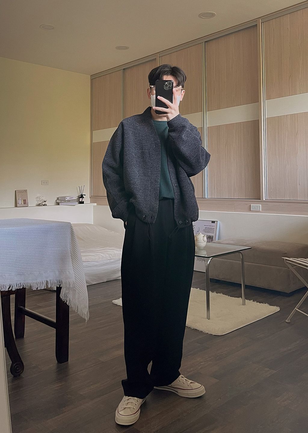 OPPAKOREA Cozy 後鬆緊兩褶休閒寬褲 (3色) (極為推薦!!!)