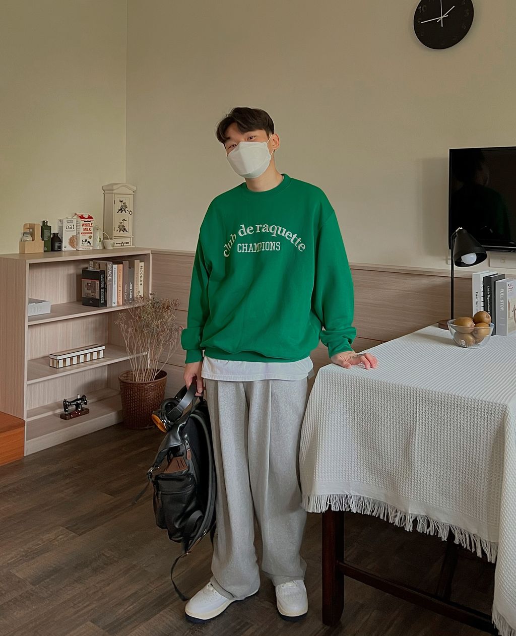OPPAKOREA 大打褶厚磅棉寬褲 (5色) (日常推薦!!!)
