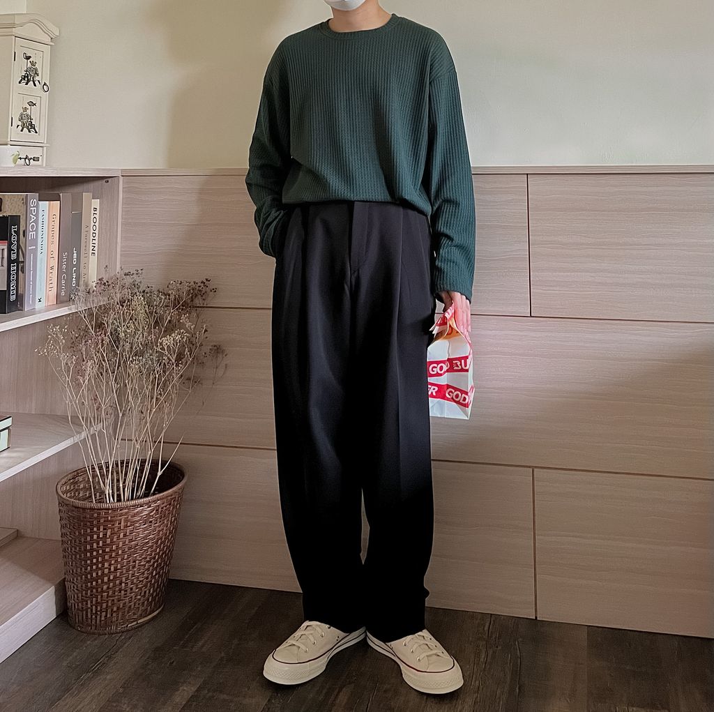 OPPAKOREA 細格針織薄長T (4色)