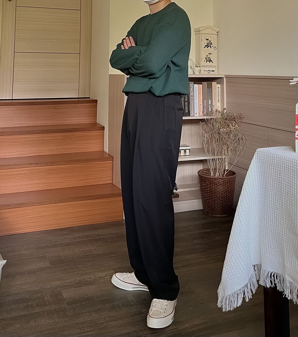 OPPAKOREA Cozy 後鬆緊兩褶休閒寬褲 (3色) (極為推薦!!!)