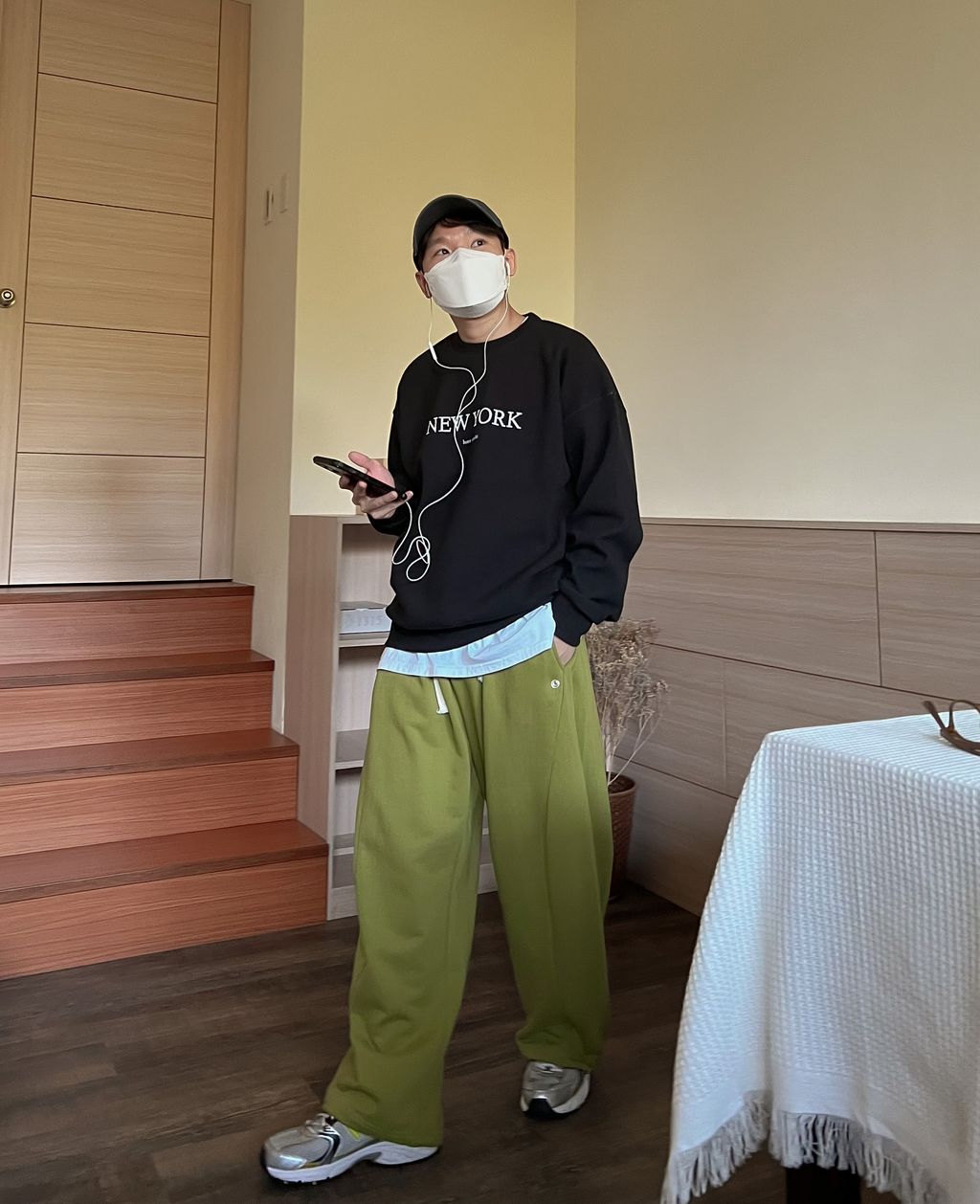 OPPAKOREA New York 英字網眼棉衛衣 (2色)