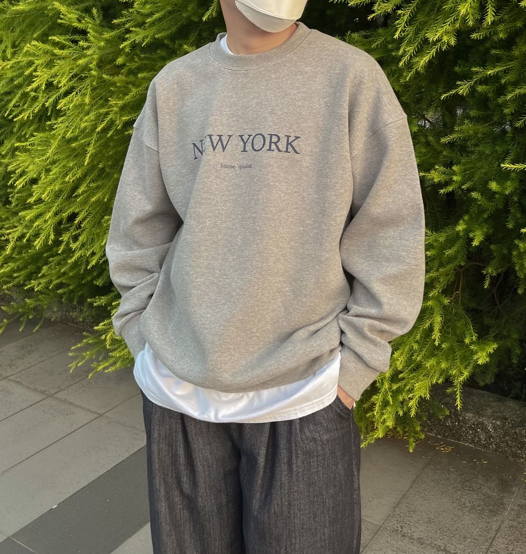 OPPAKOREA New York 英字網眼棉衛衣 (2色)