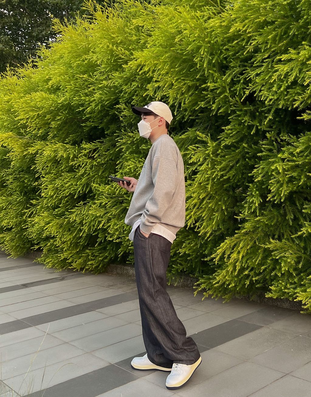 OPPAKOREA New York 英字網眼棉衛衣 (2色)