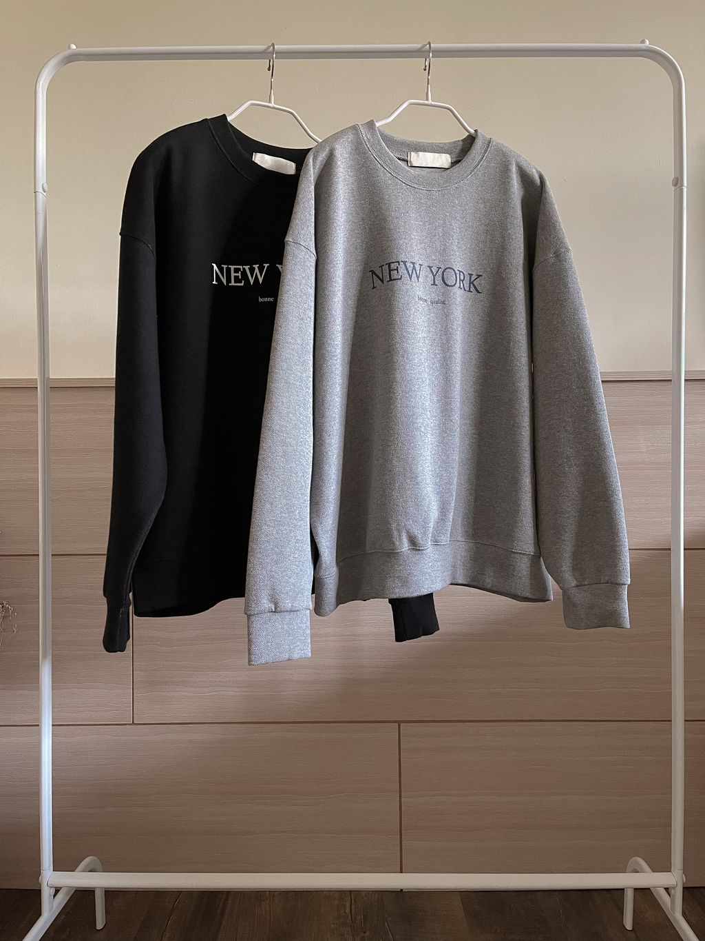 OPPAKOREA New York 英字網眼棉衛衣 (2色)