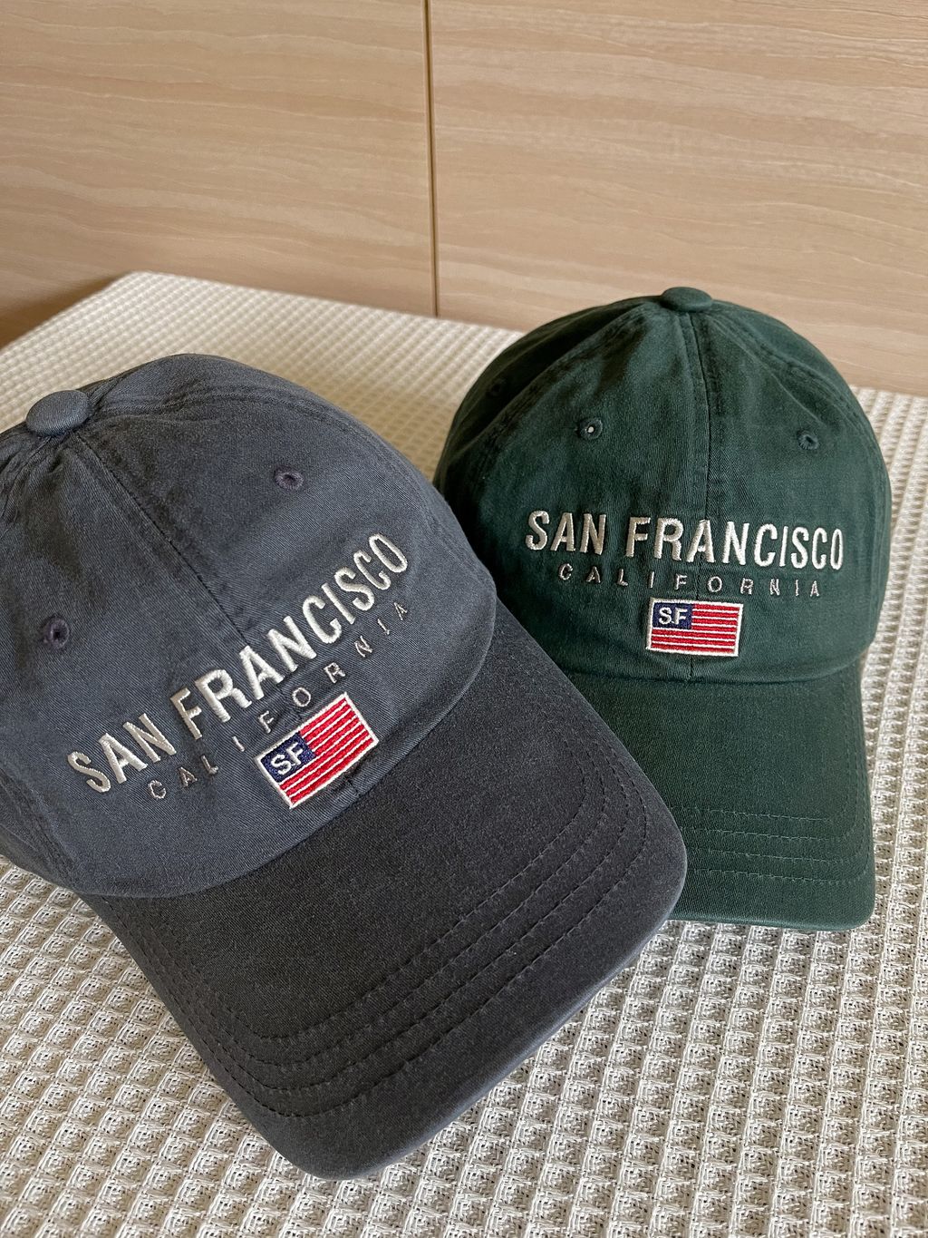 OPPAKOREA SF 刺繡復古水洗棒球帽 (2色)