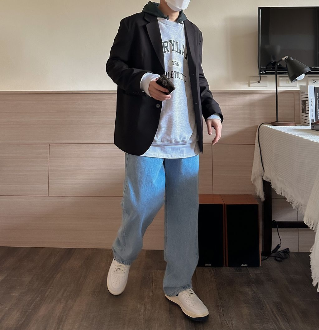 OPPAKOREA Daily 極簡中筒牛仔寬褲 (3色)