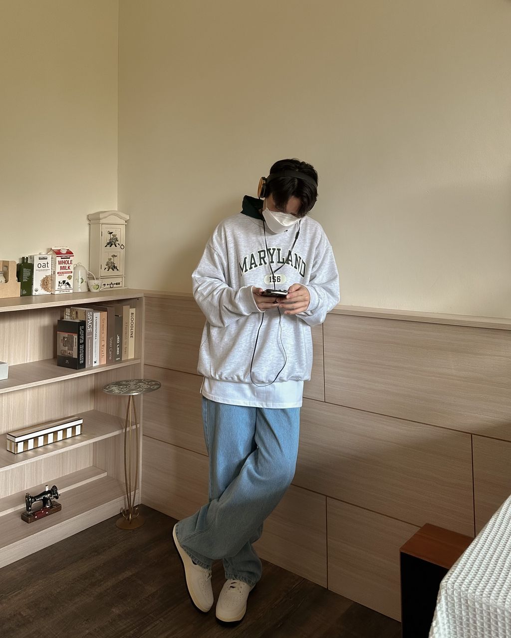OPPAKOREA Daily 極簡中筒牛仔寬褲 (3色)