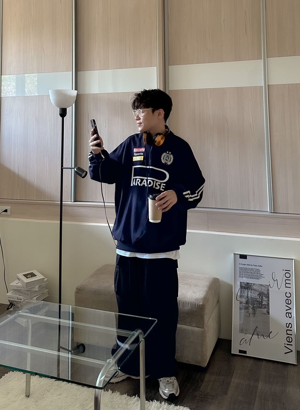 OPPAKOREA Society sporty sweatshirt (2色)