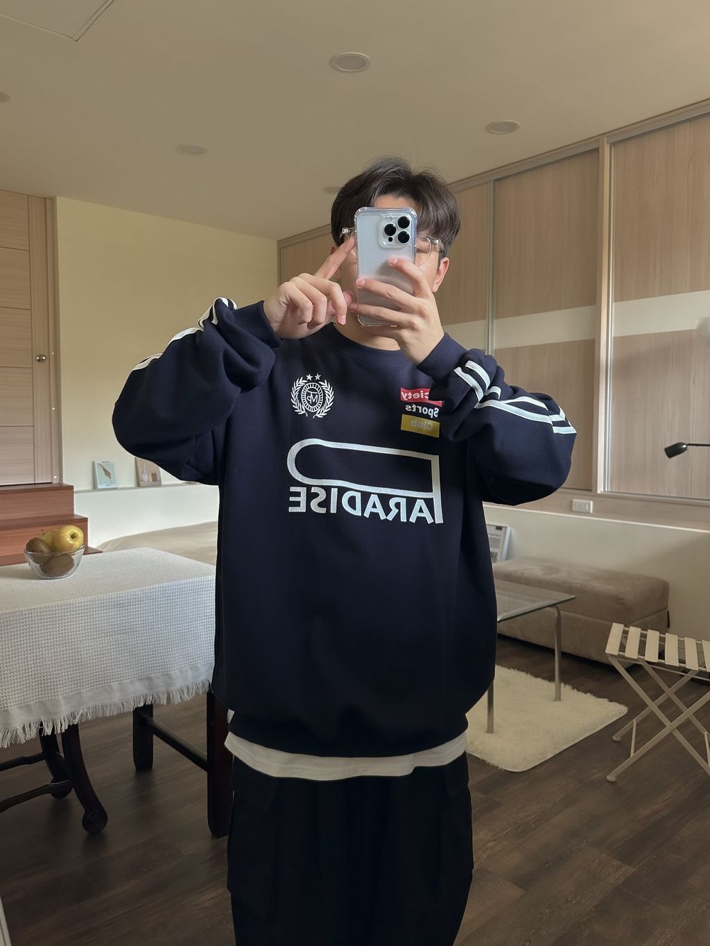 OPPAKOREA Society sporty sweatshirt (2色)
