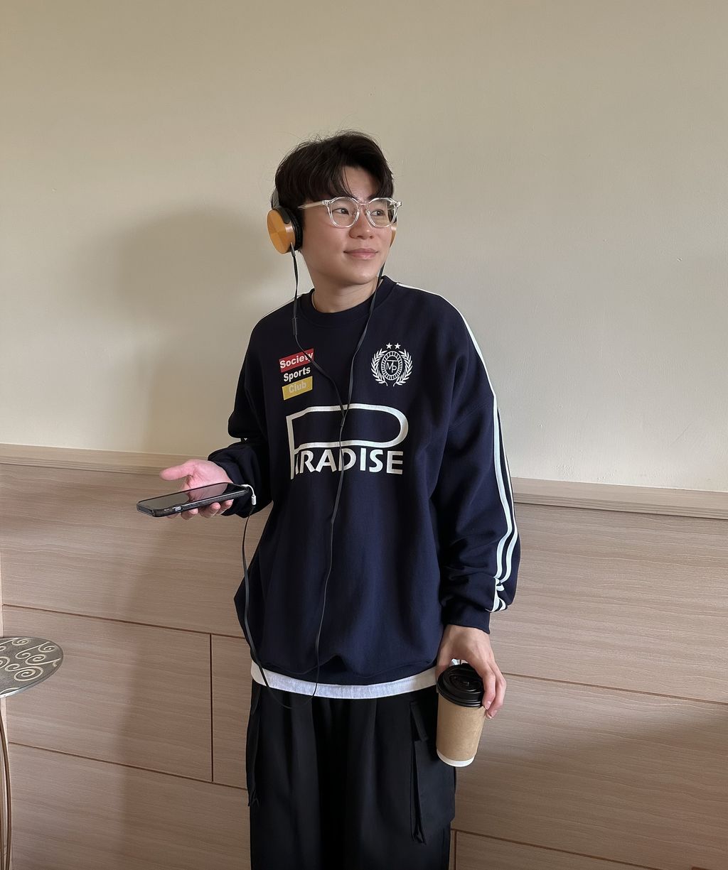OPPAKOREA Society sporty sweatshirt (2色)
