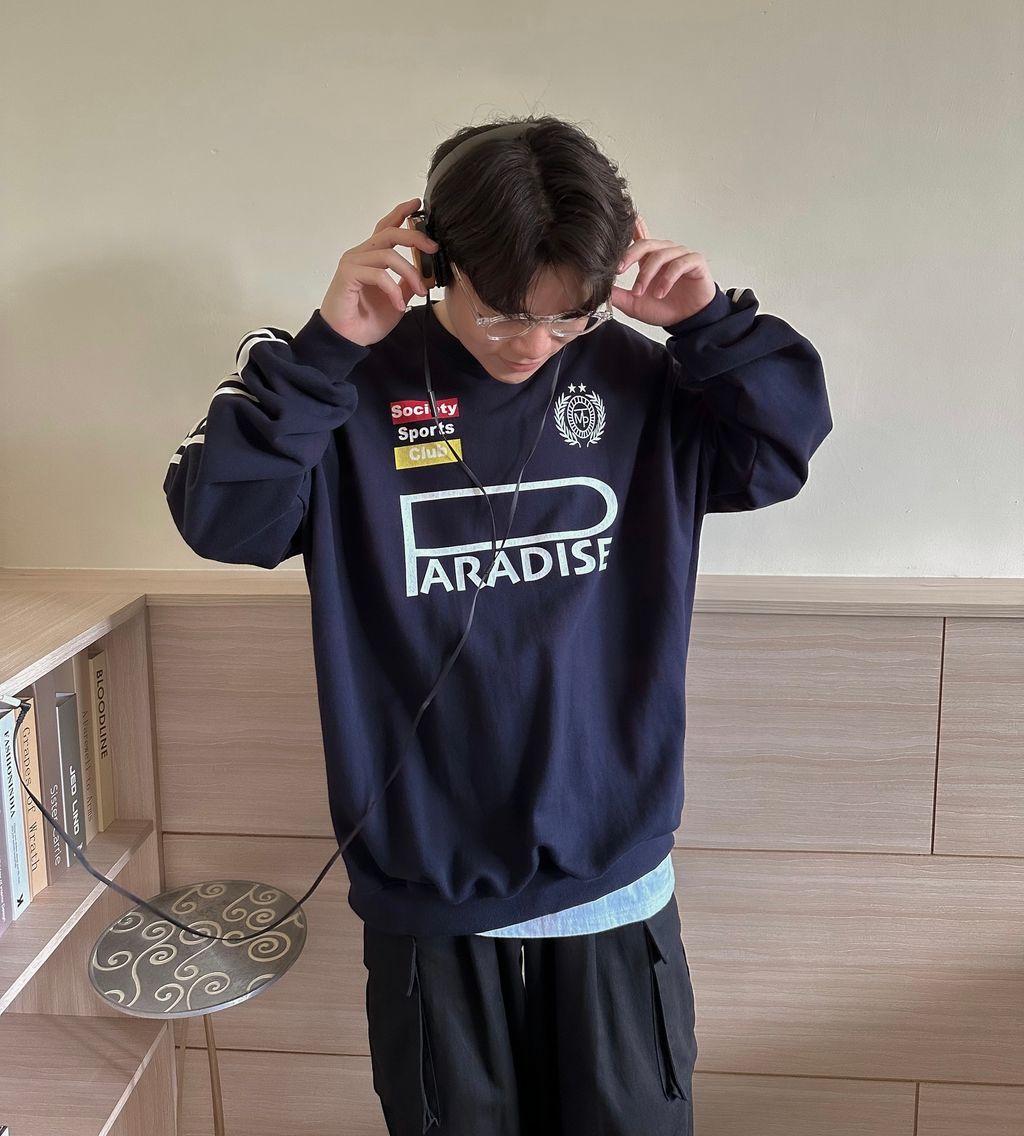 OPPAKOREA Society sporty sweatshirt (2色)