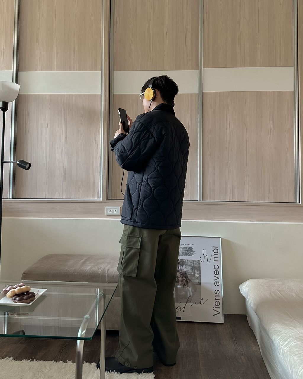 OPPAKOREA 打褶口袋工作寬褲 (2色) (褲管可調節鈕釦)