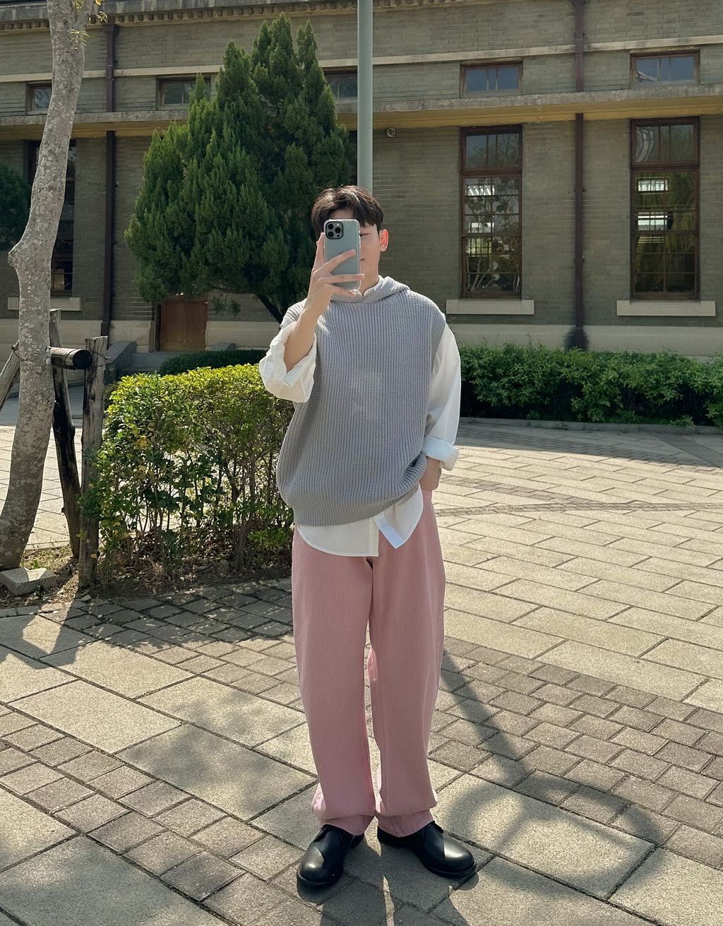 OPPAKOREA 連帽針織背心 (3色)