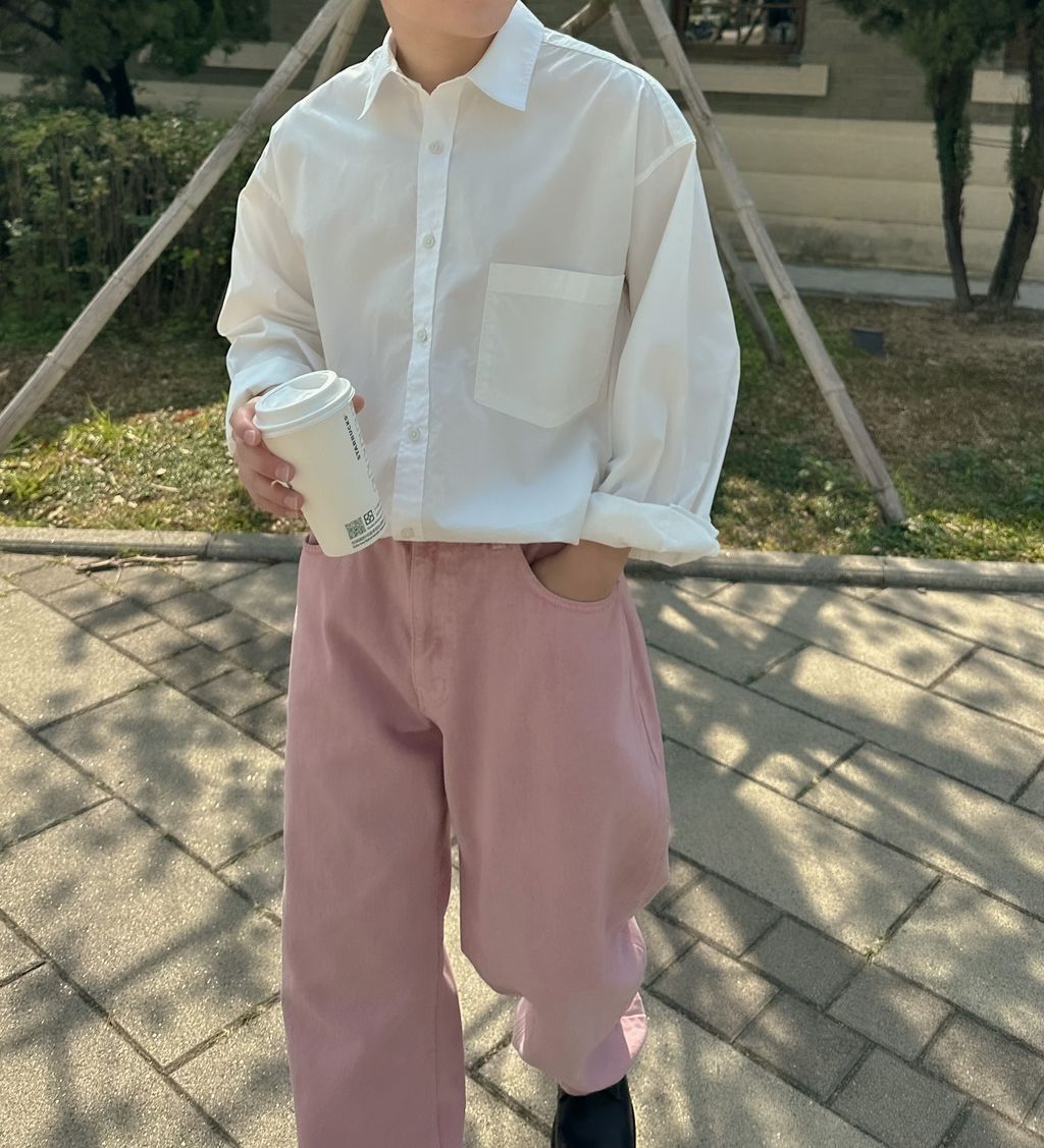 OPPAKOREA Comfy 口袋棉質襯衫 (3色) (優質高密度棉)