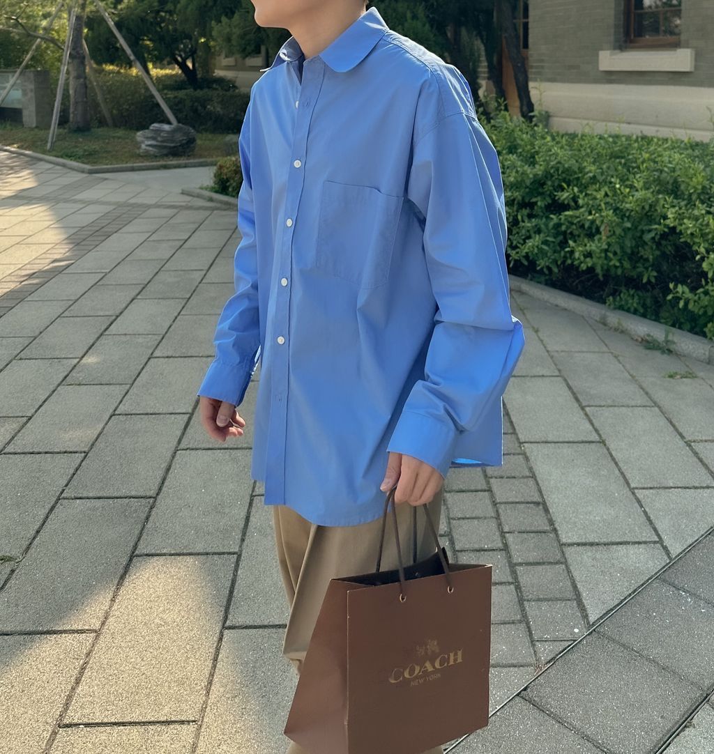 OPPAKOREA Comfy 口袋棉質襯衫 (3色) (優質高密度棉)