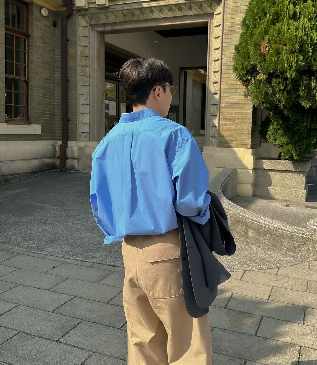 OPPAKOREA Comfy 口袋棉質襯衫 (3色) (優質高密度棉)