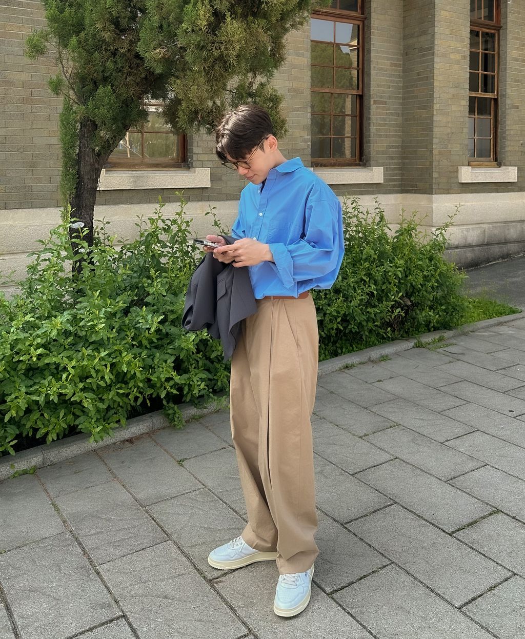 OPPAKOREA Comfy 口袋棉質襯衫 (3色) (優質高密度棉)