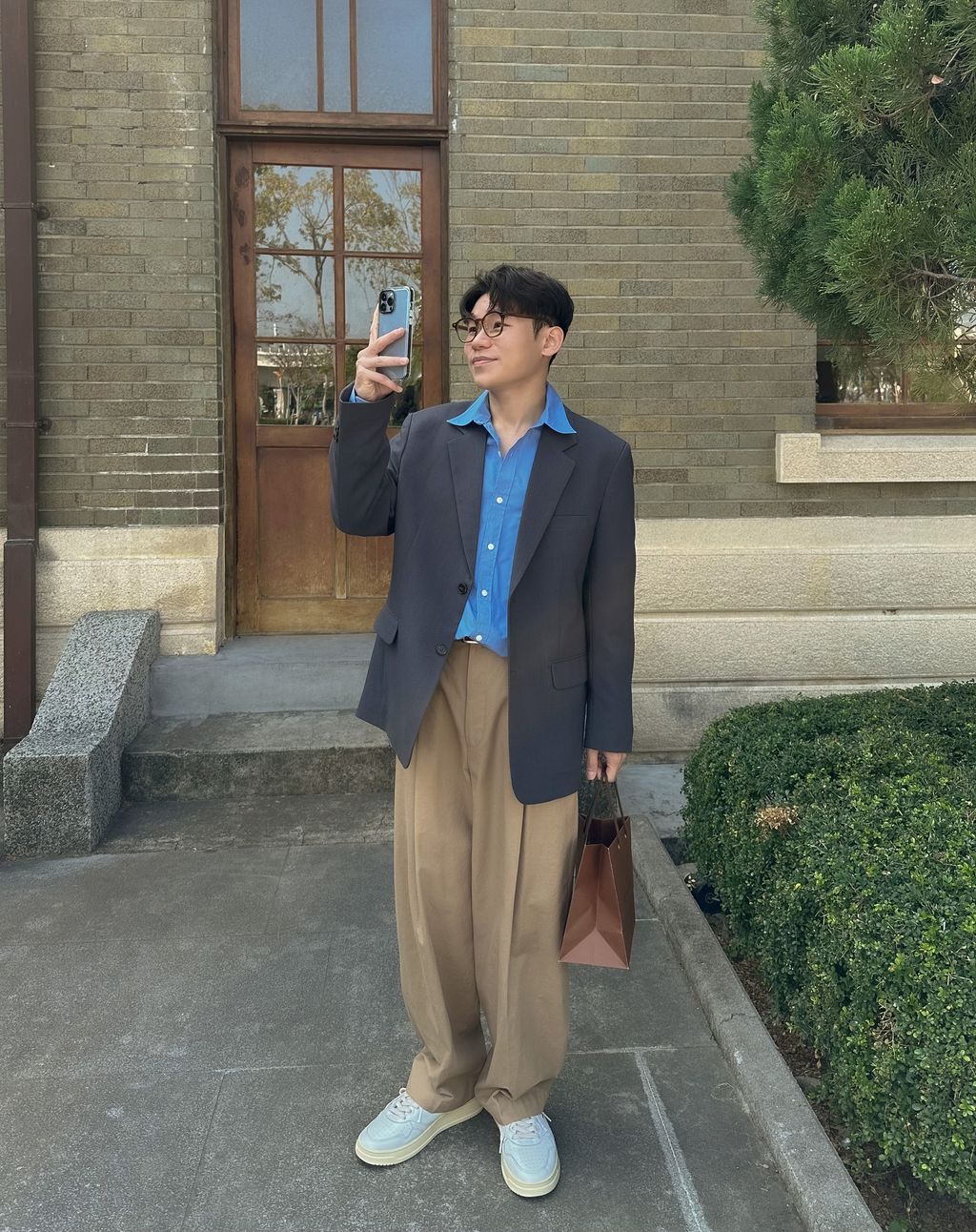 OPPAKOREA Comfy 口袋棉質襯衫 (3色) (優質高密度棉)