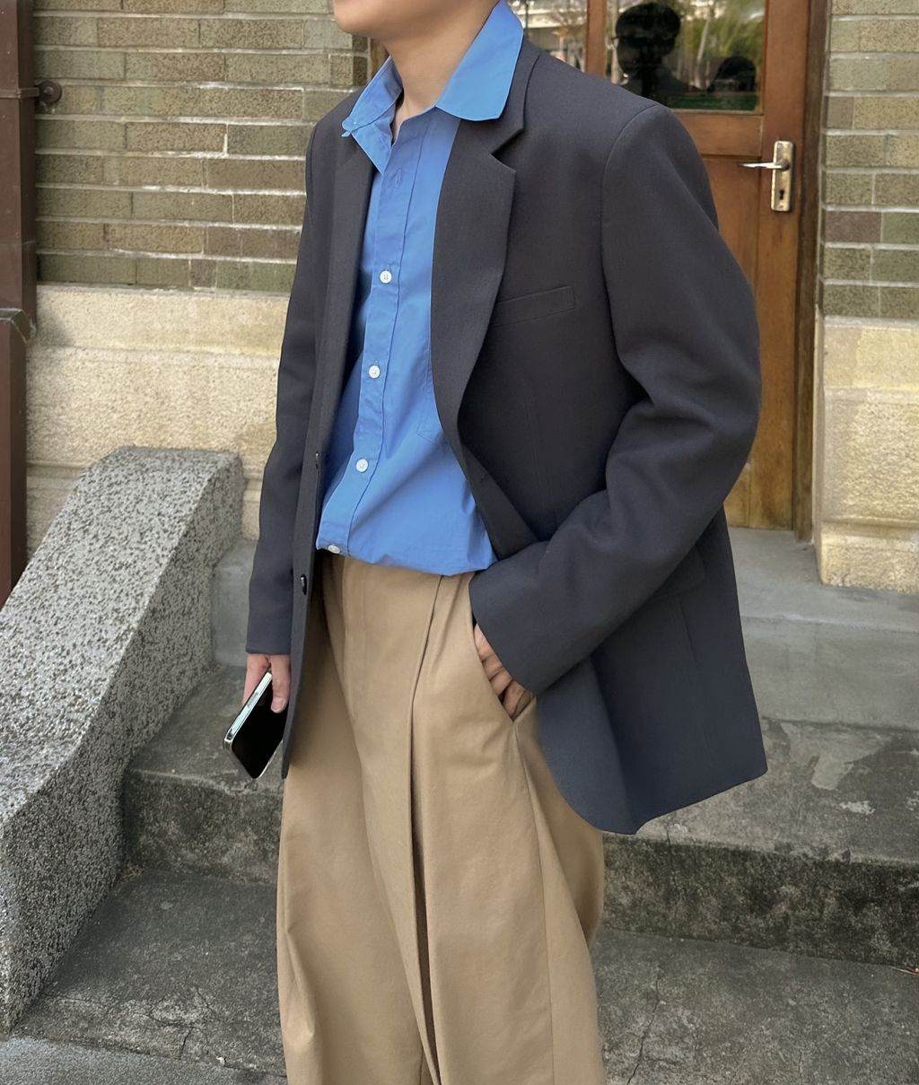 OPPAKOREA Comfy 口袋棉質襯衫 (3色) (優質高密度棉)
