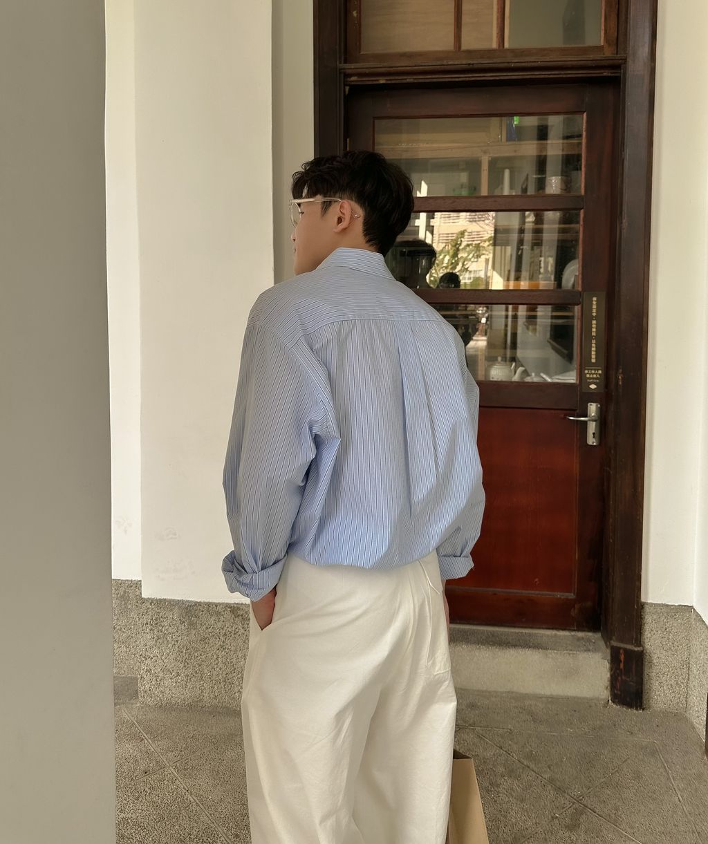 OPPAKOREA 大打褶棉質休閒寬褲 (4色) (日常推薦!!!)