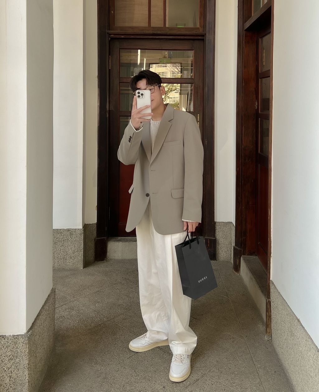OPPAKOREA 大打褶棉質休閒寬褲 (4色) (日常推薦!!!)