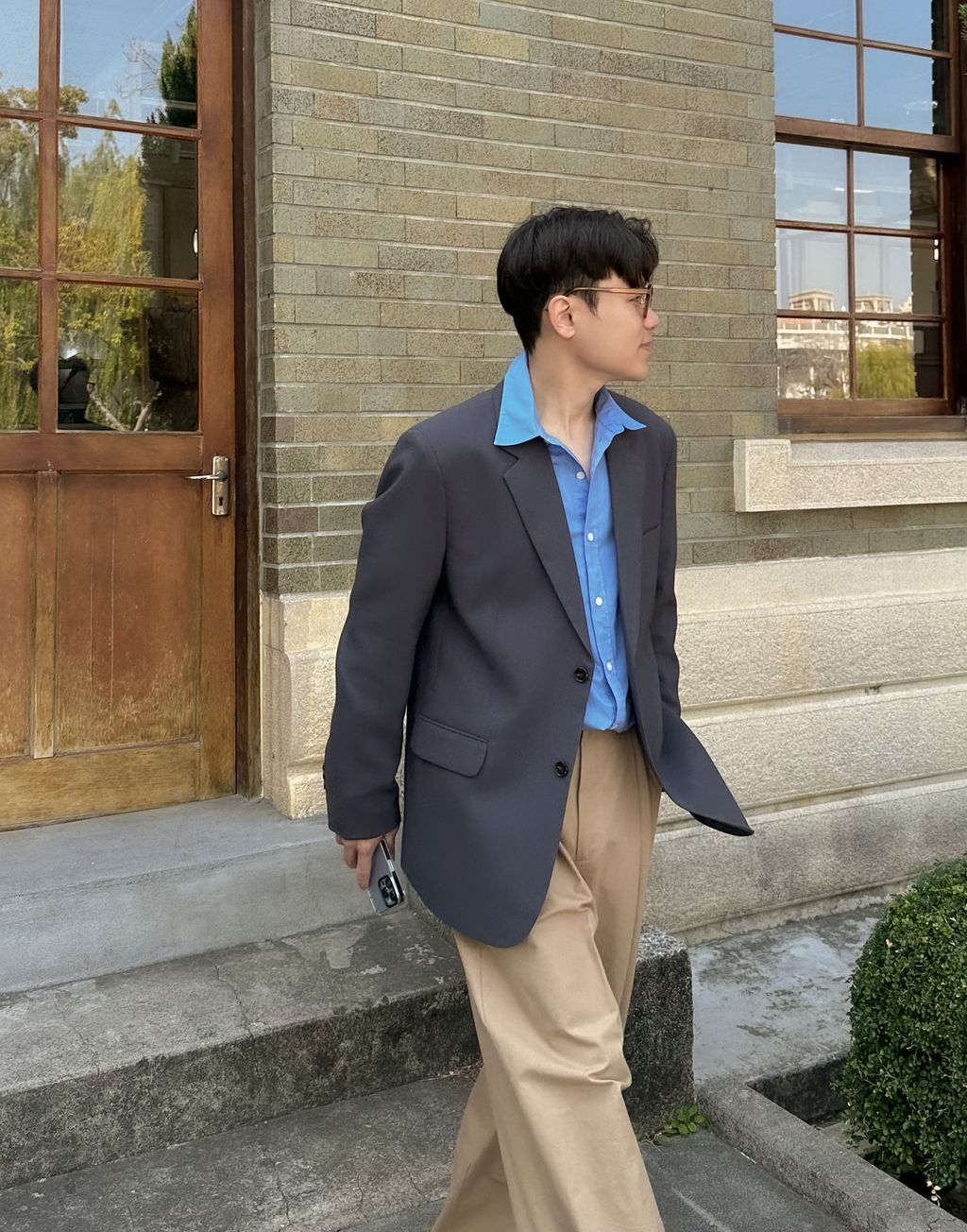 OPPAKOREA 大打褶棉質休閒寬褲 (4色) (日常推薦!!!)