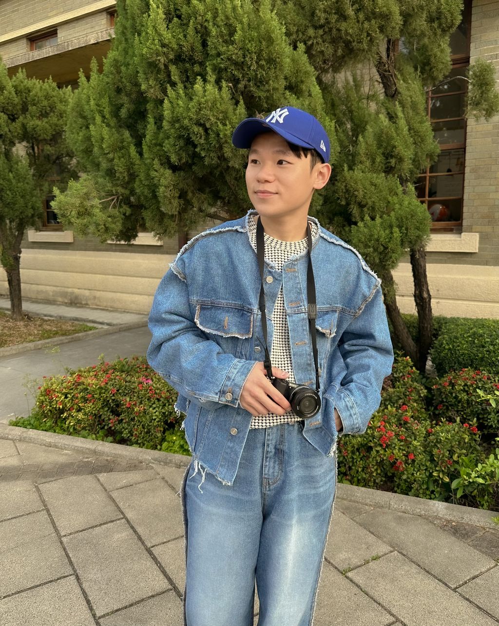 OPPAKOREA 不收邊無領短版牛仔外套 (推薦單品!!!) (可搭配套裝)