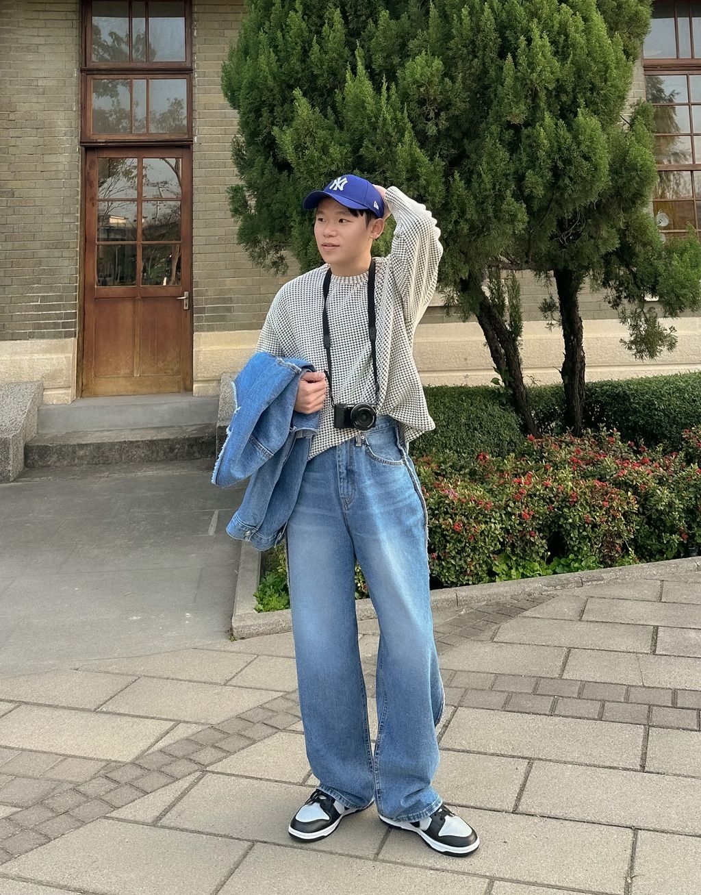 OPPAKOREA 不收邊水洗牛仔寬褲 (推薦單品!!!) (可搭配套裝)