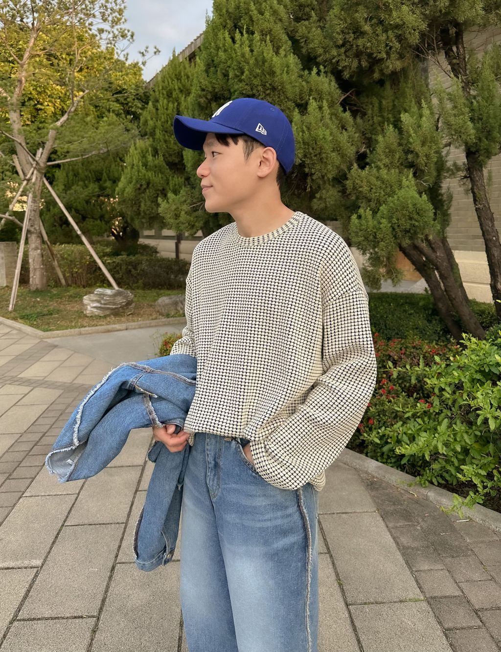 OPPAKOREA 不收邊水洗牛仔寬褲 (推薦單品!!!) (可搭配套裝)