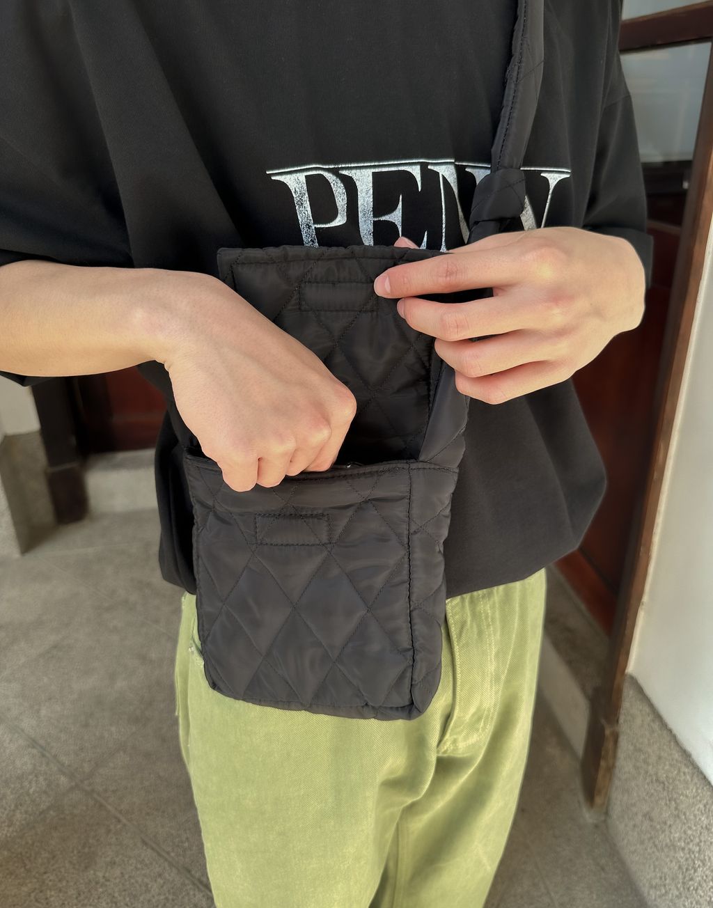 OPPAKOREA Mini 菱格鋪棉斜背包 (BEST!!!)