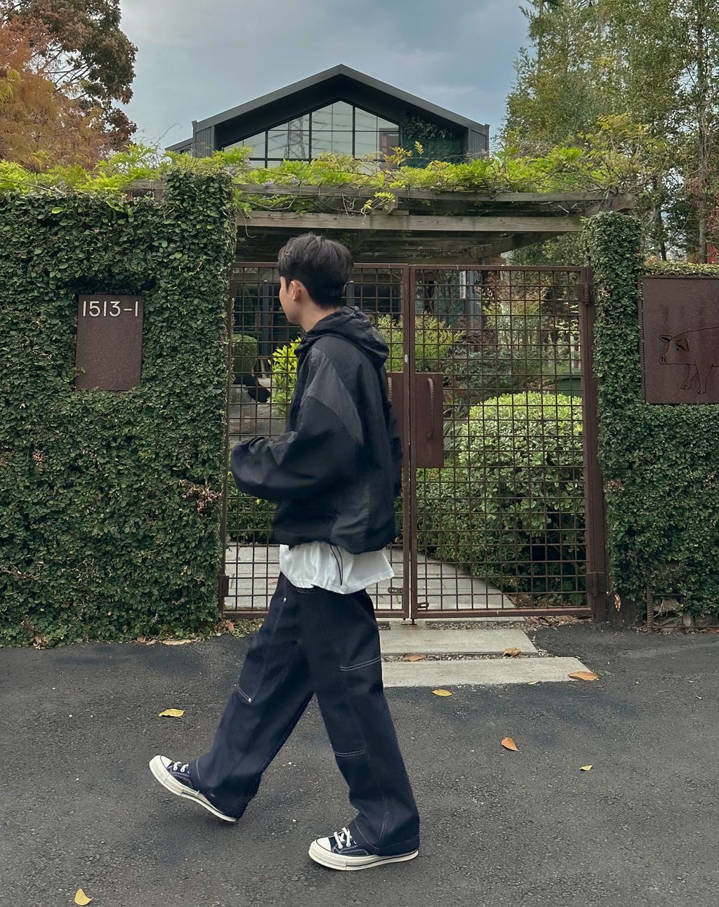 OPPAKOREA Y2K特殊車線牛仔寬褲 (2色) (無染色單寧)