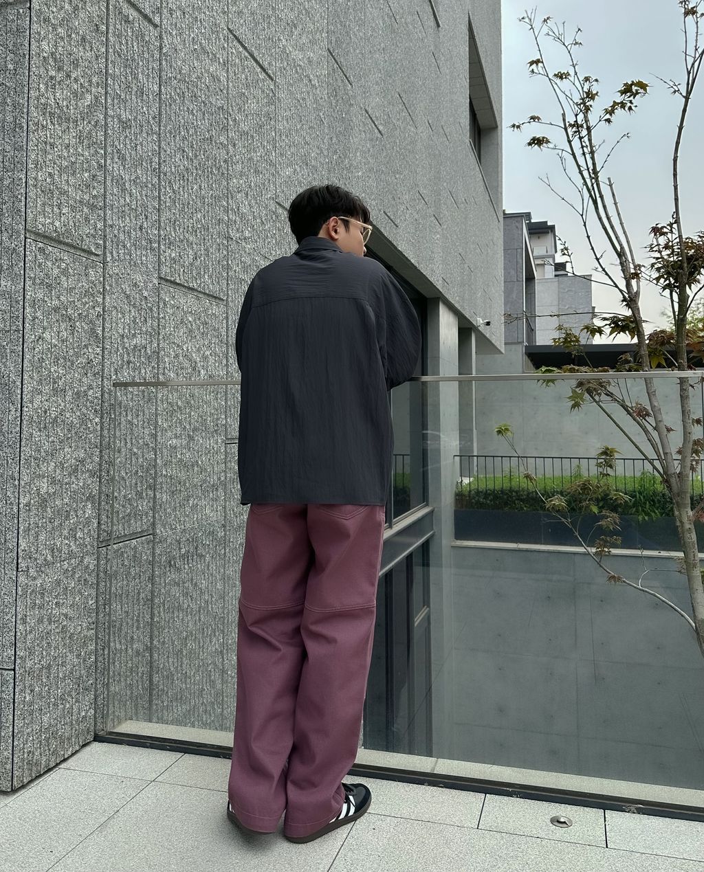 OPPAKOREA Y2K特殊車線牛仔寬褲 (2色) (無染色單寧)