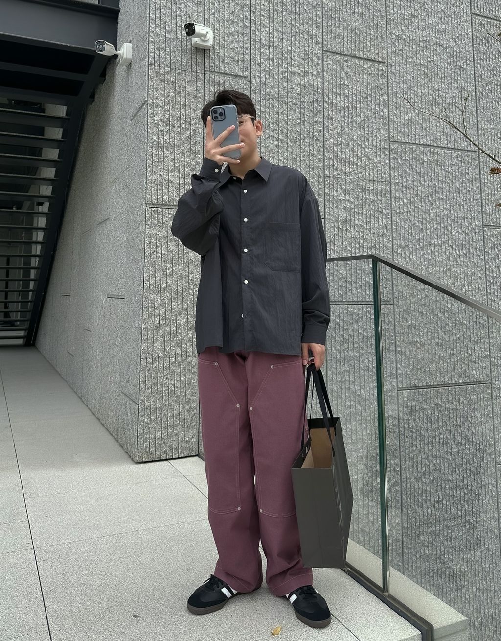 OPPAKOREA Y2K特殊車線牛仔寬褲 (2色) (無染色單寧)