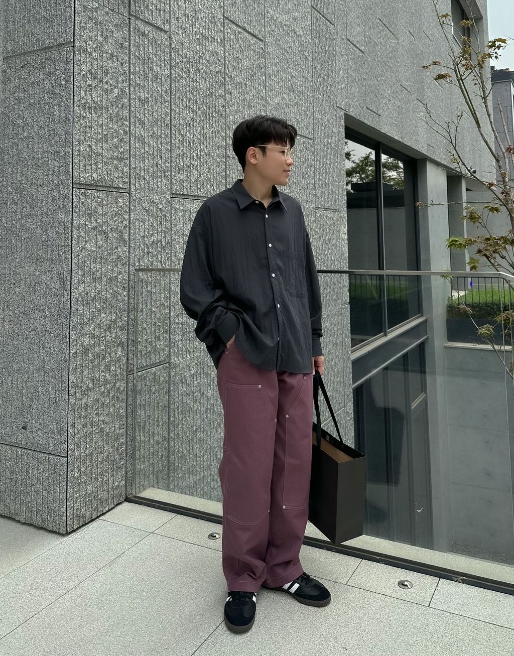 OPPAKOREA Y2K特殊車線牛仔寬褲 (2色) (無染色單寧)