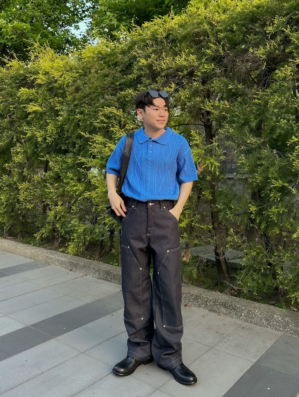 OPPAKOREA Fisher 翻領麻花針織短衫 (4色)