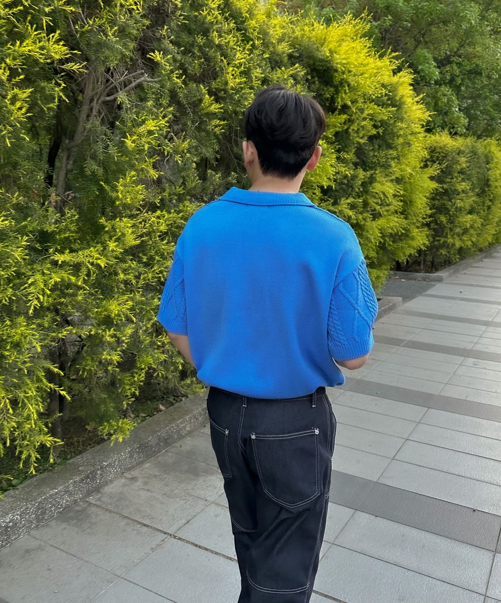 OPPAKOREA Fisher 翻領麻花針織短衫 (4色)