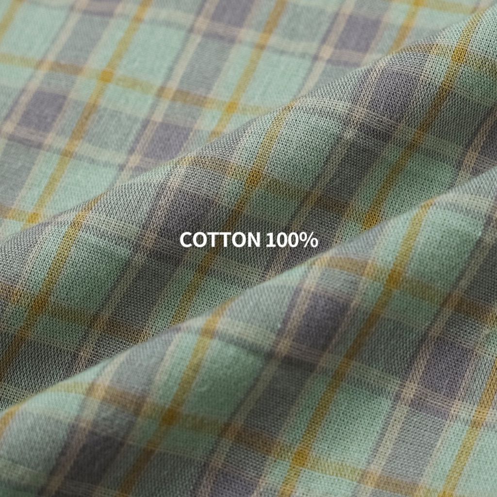 OPPAKOREA 格紋寬鬆棉質薄襯衫 (3色)