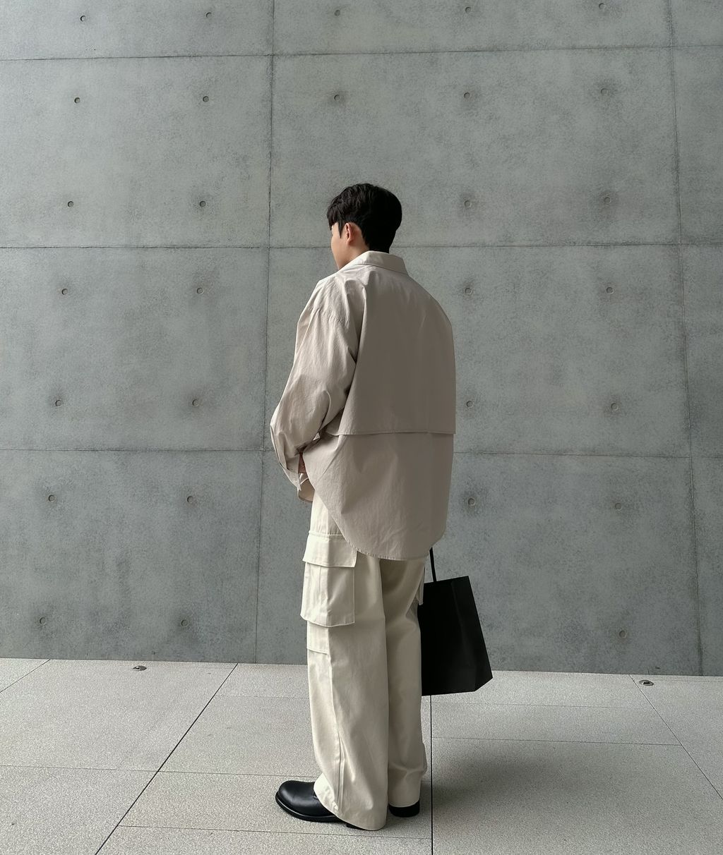 OPPAKOREA 層次風衣剪裁寬鬆襯衫 (5色)