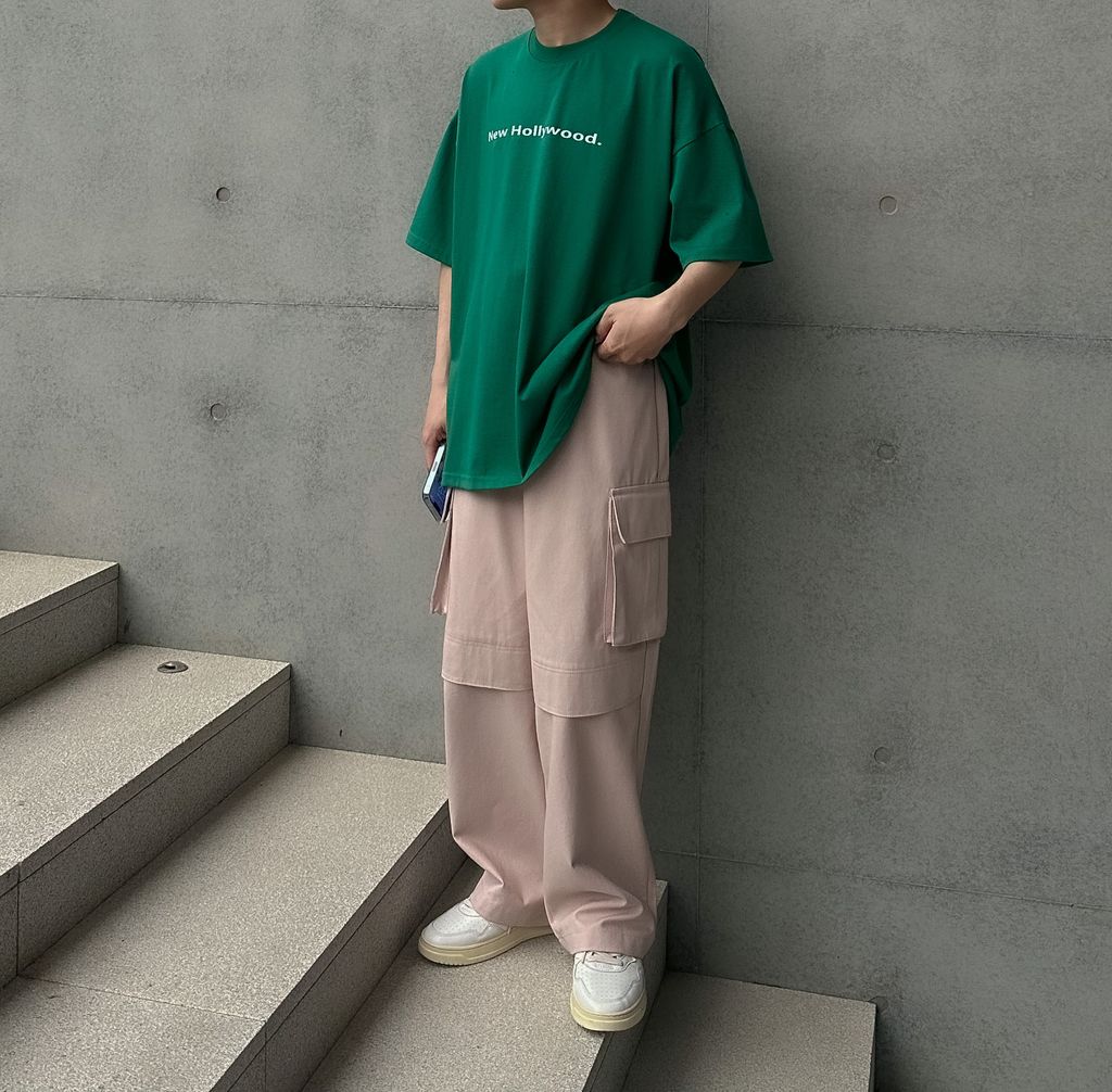 OPPAKOREA 口袋棉質工作寬褲 (3色) (推薦單品!!!)