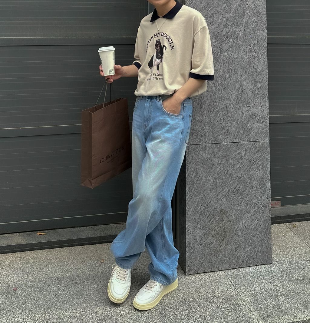 OPPAKOREA Cutie 翻領狗狗短T (3色)