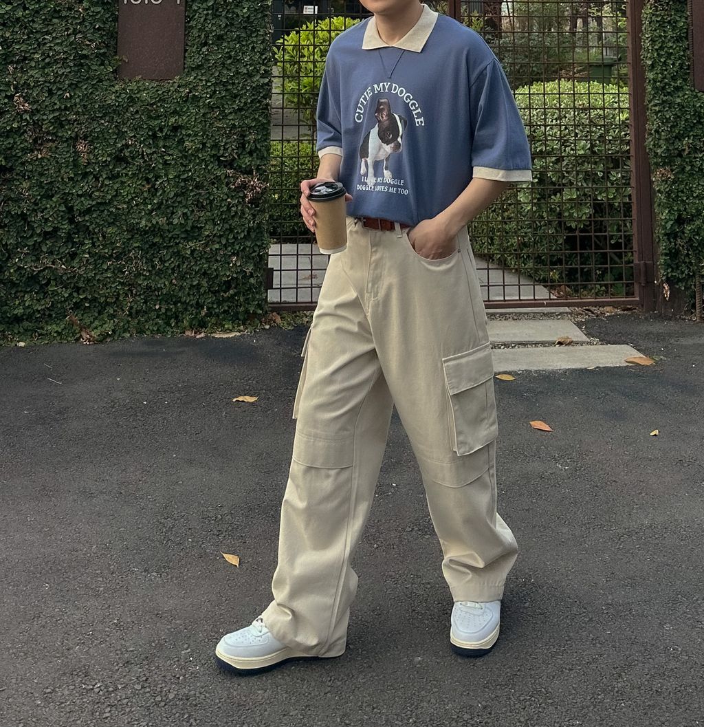 OPPAKOREA Cutie 翻領狗狗短T (3色)