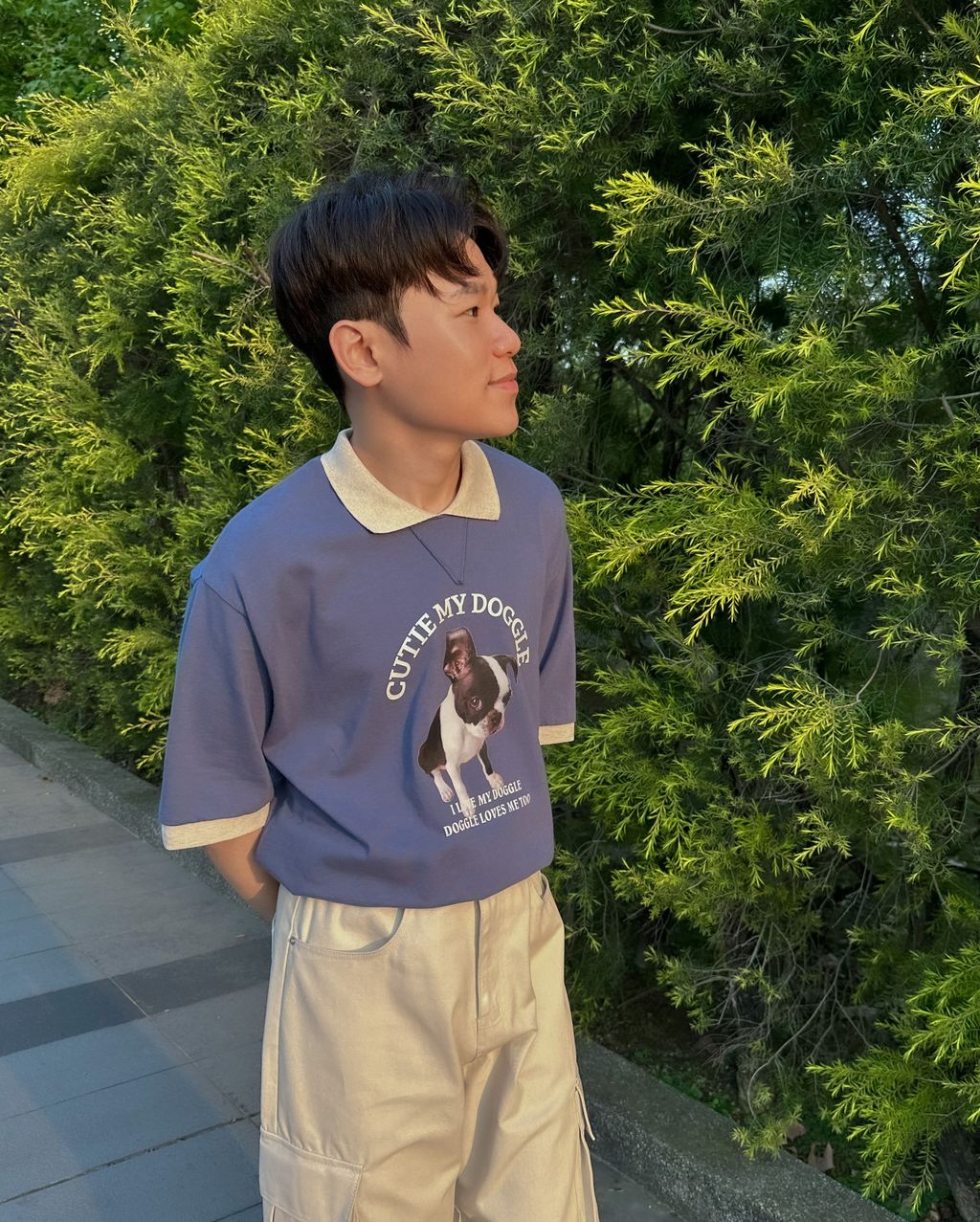 OPPAKOREA Cutie 翻領狗狗短T (3色)