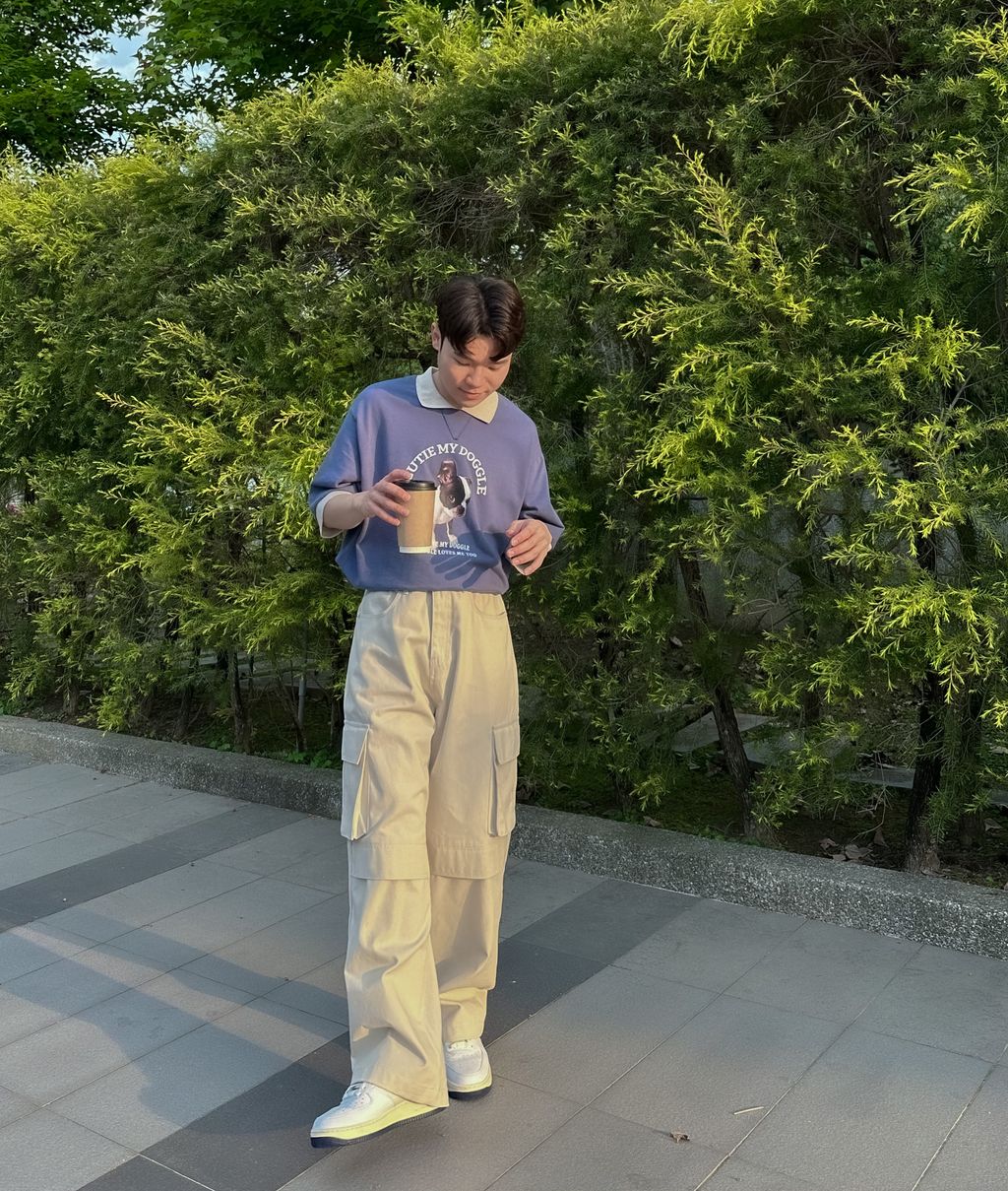 OPPAKOREA Cutie 翻領狗狗短T (3色)