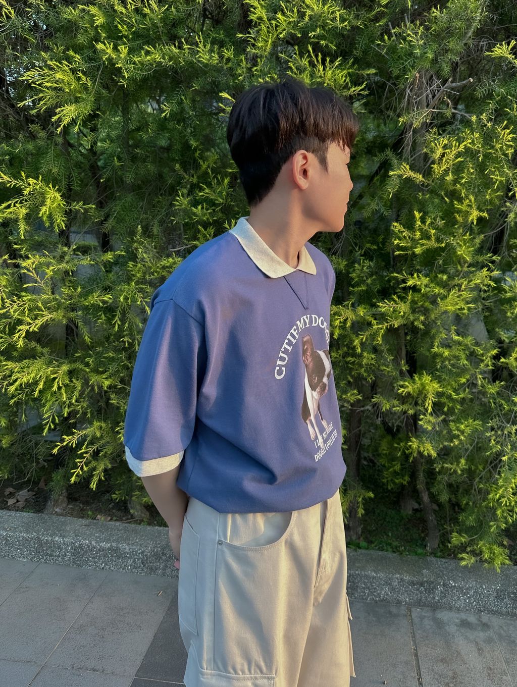 OPPAKOREA Cutie 翻領狗狗短T (3色)