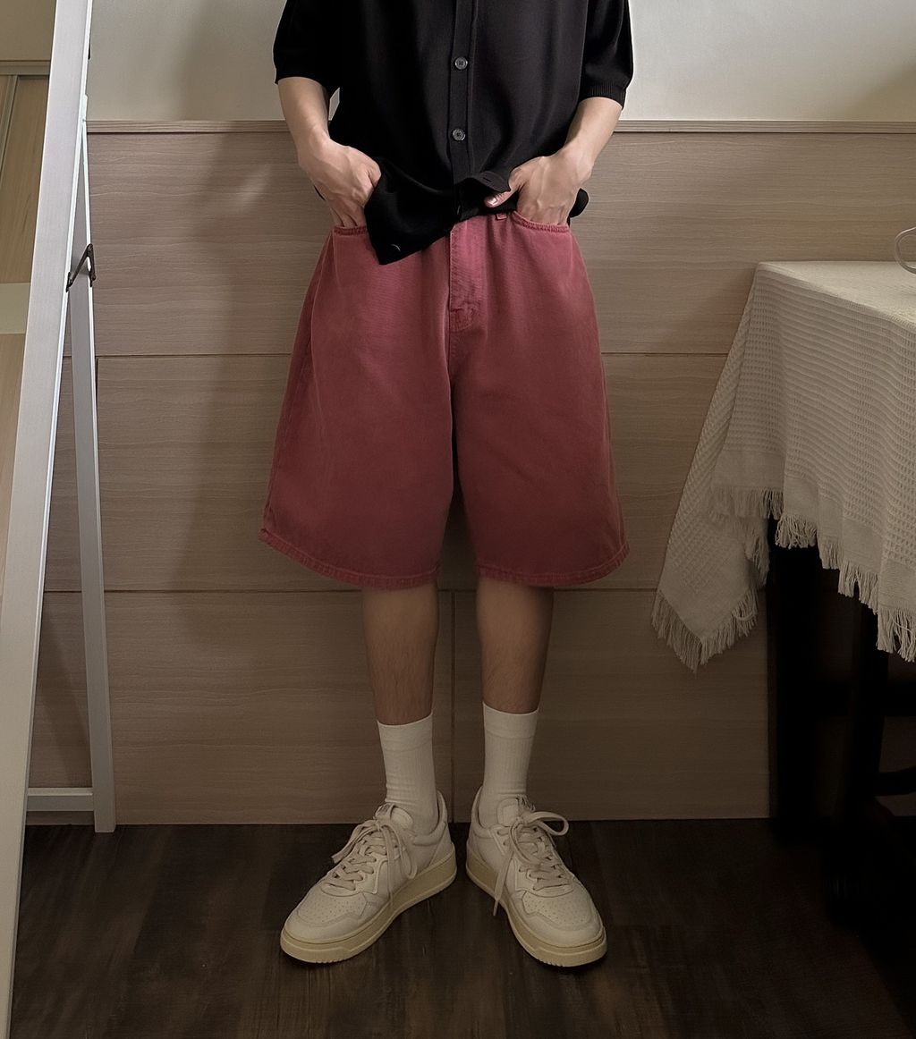 OPPAKOREA 水洗染色百慕達牛仔短褲 (5色) (100%有機棉單寧)