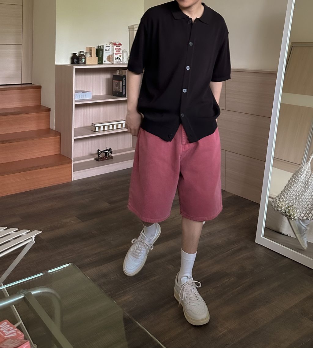 OPPAKOREA 水洗染色百慕達牛仔短褲 (5色) (100%有機棉單寧)