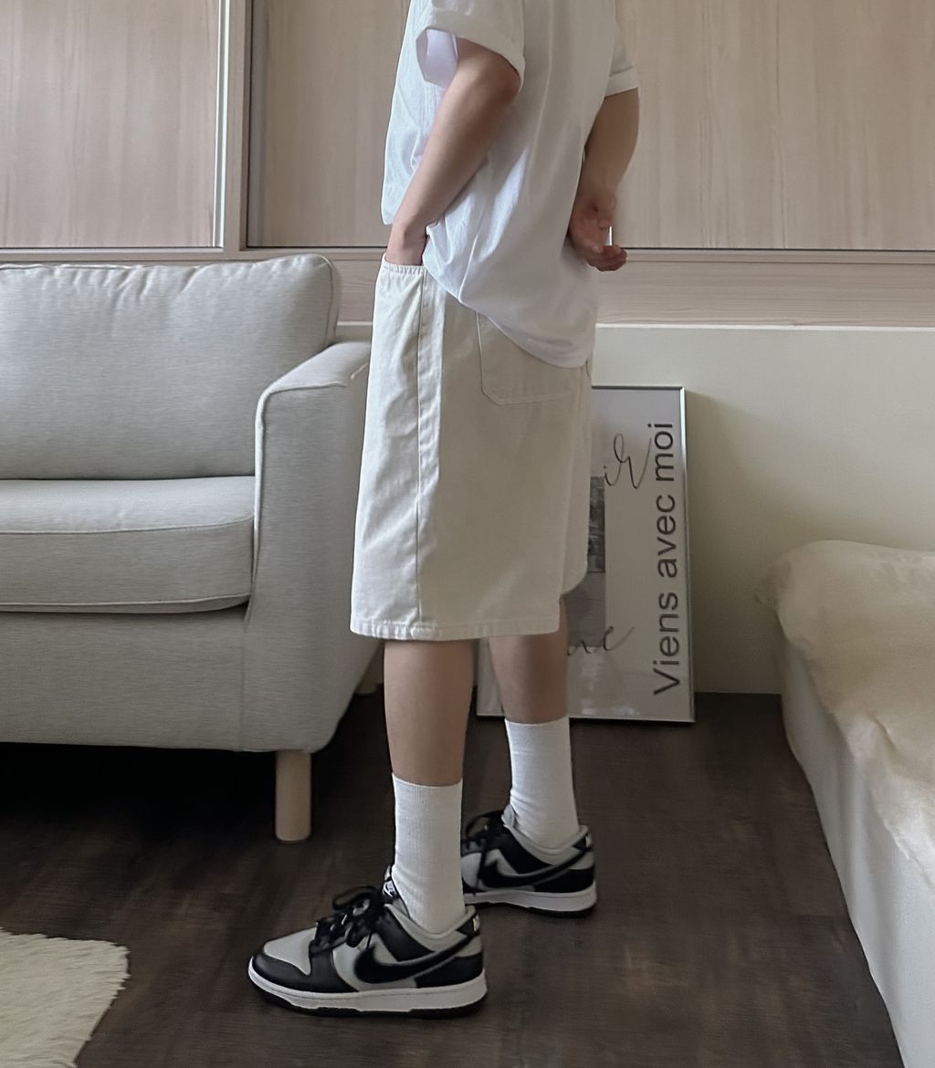 OPPAKOREA 水洗染色百慕達牛仔短褲 (5色) (100%有機棉單寧)