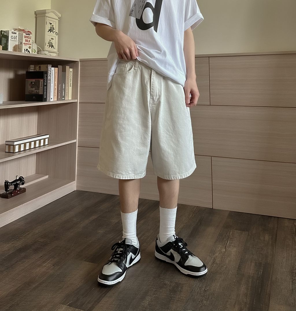 OPPAKOREA 水洗染色百慕達牛仔短褲 (5色) (100%有機棉單寧)