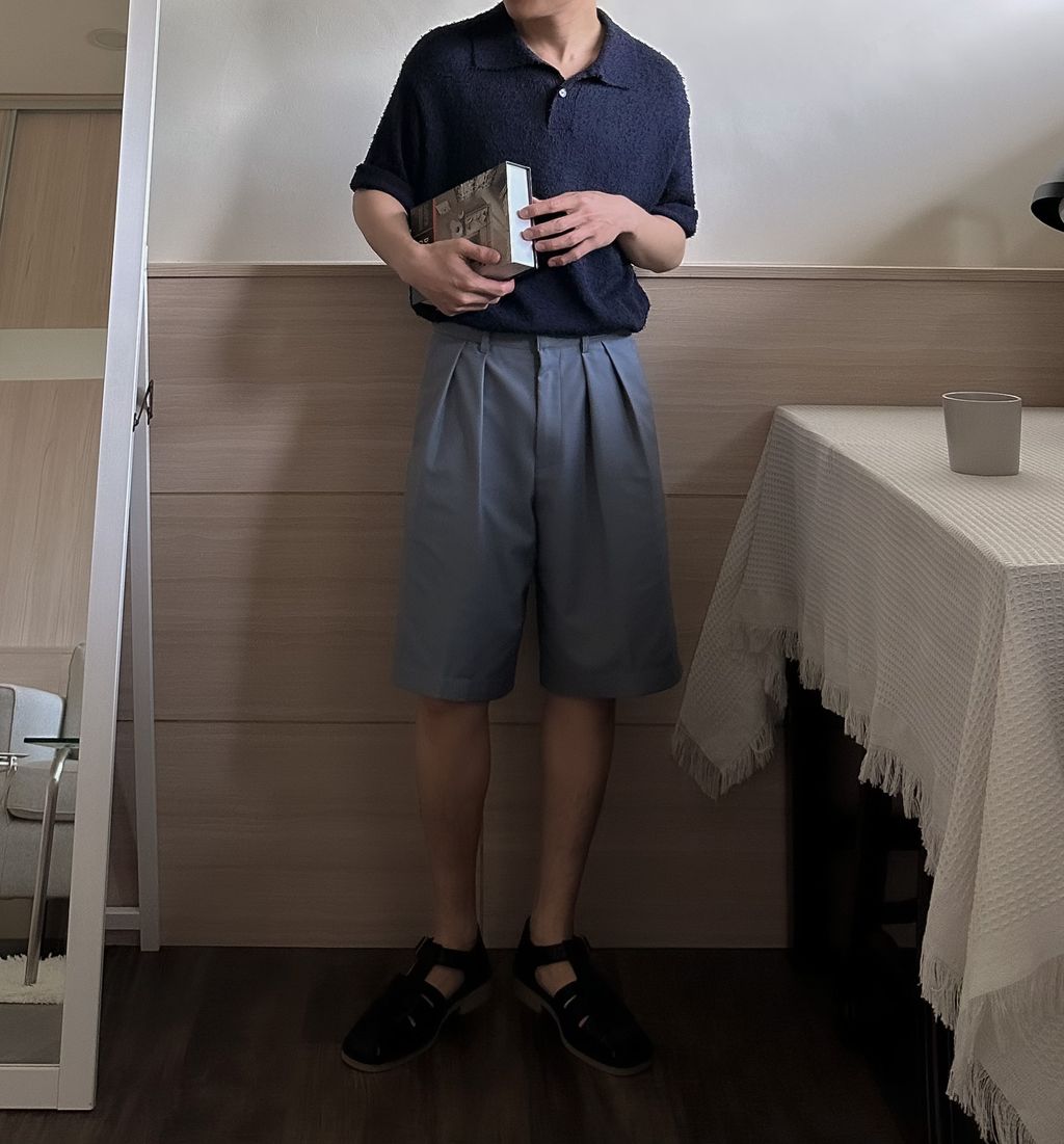 OPPAKOREA 開襟領毛圈針織短衫 (3色)